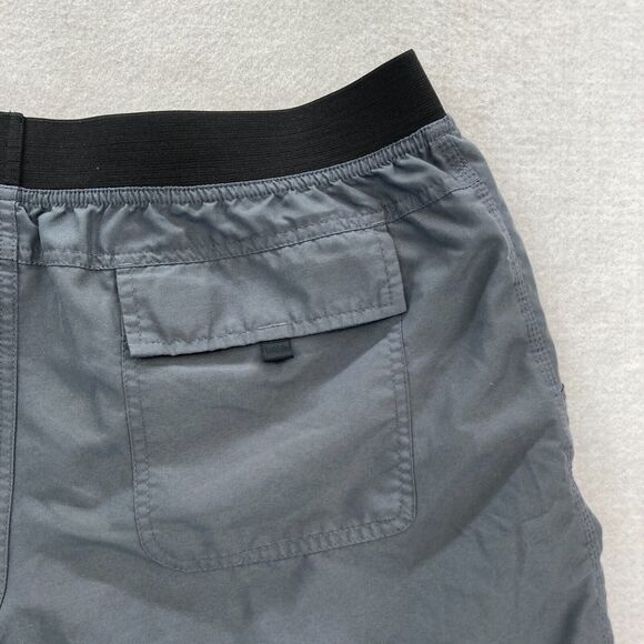 prAna Mojo Pull On Shorts Mens Large Gray Stretch Waistband Outdoors Hiking - Picture 10 of 10